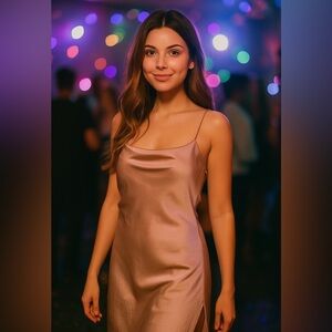 CHAMPAGNE Nordstroms ASTR The Label Cowl Maxi Dress- Size Medium